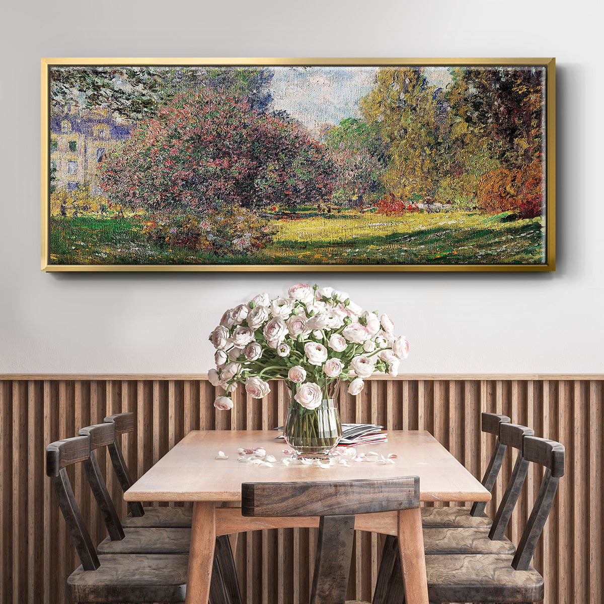 The Park - Floater Framed Canvas Print