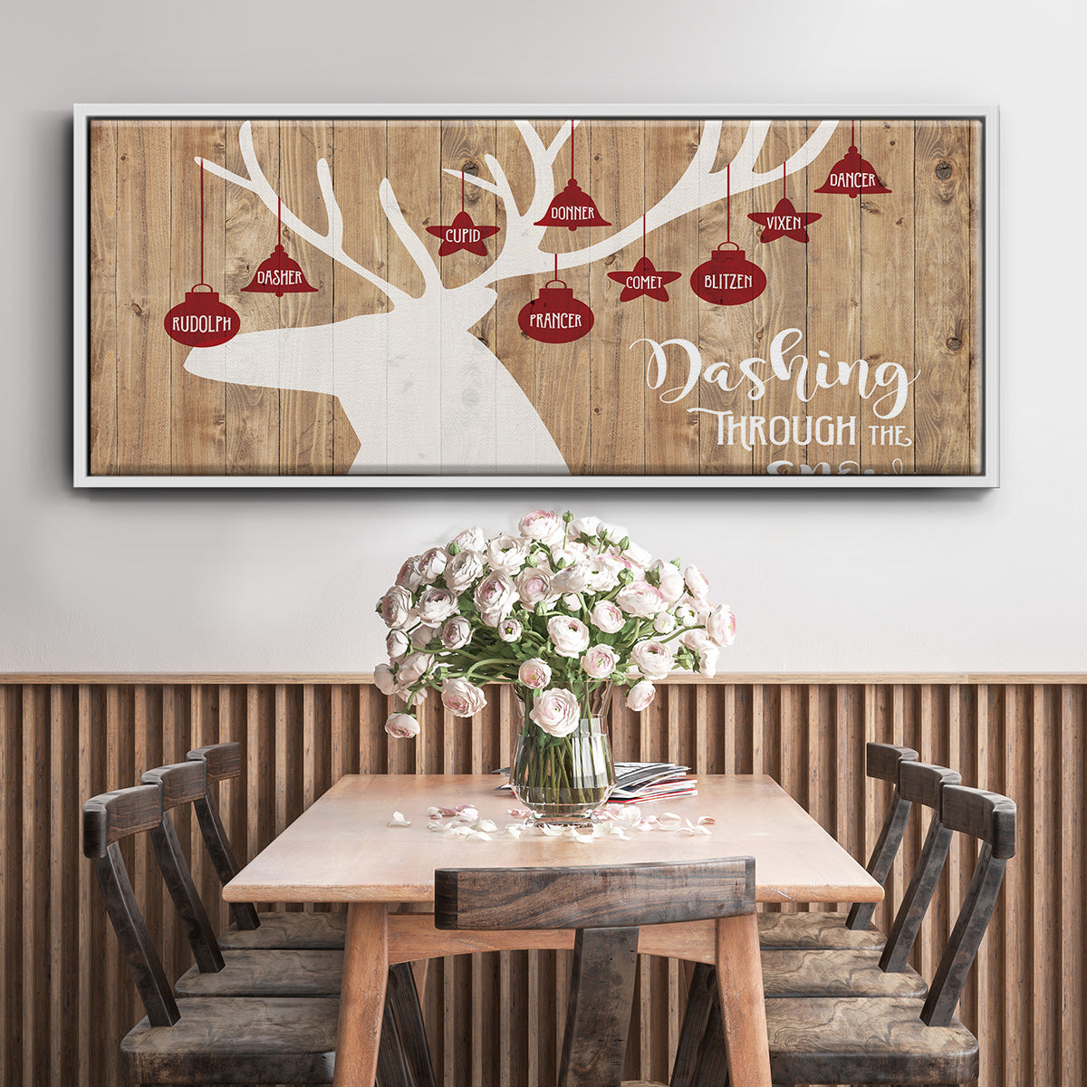 Dashing Through The Snow - Floater Framed Canvas Print