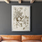 Sepia Botanical Journal IX - Modern Framed Canvas Print