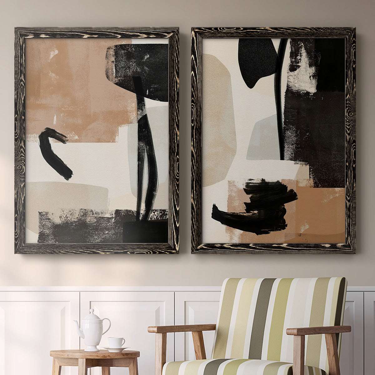 Selective Arrangement III - Premium Framed Canvas 2 Piece Set - Ready to Hang