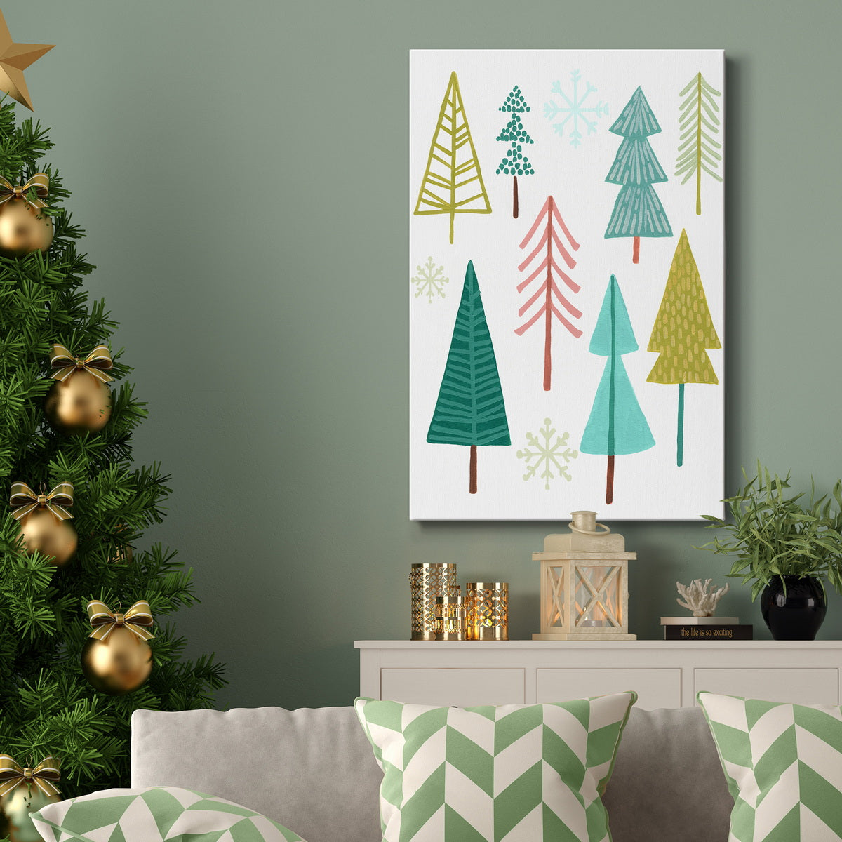 Modern Holiday I Premium Gallery Wrapped Canvas - Ready to Hang