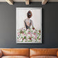 Beautiful Floral Contemplation I - Modern Framed Canvas Print