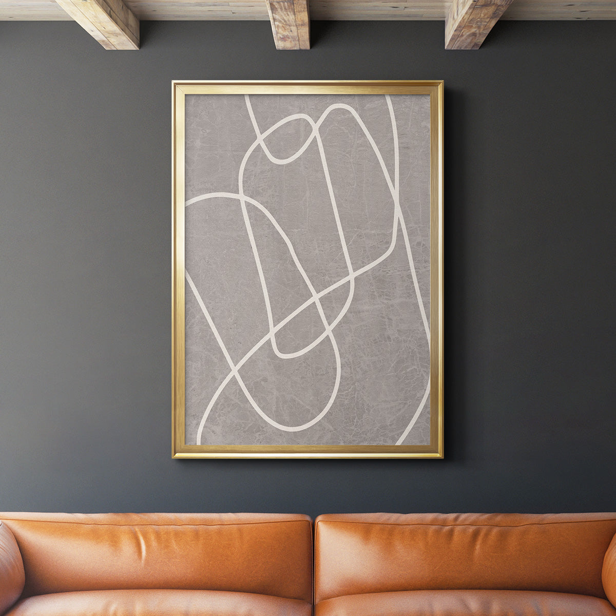 Fissures II - Modern Framed Canvas Print