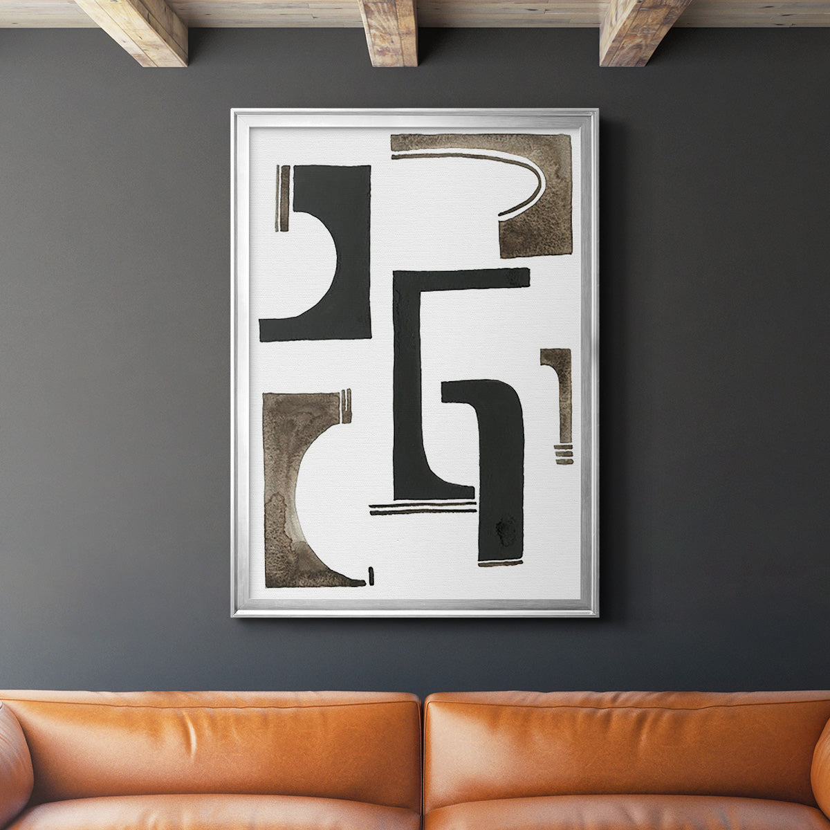 Midway I - Modern Framed Canvas Print