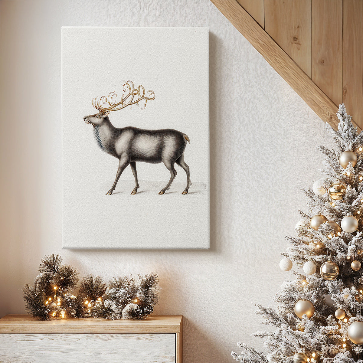 Lantern of Frostlit Blessing - Canvas Art Print