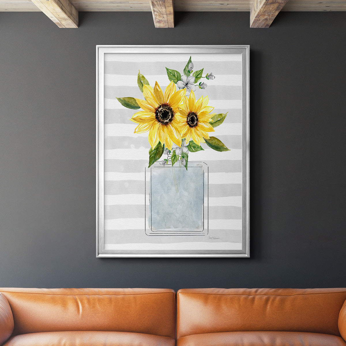 Sunflower Perfume I - Modern Framed Canvas Print