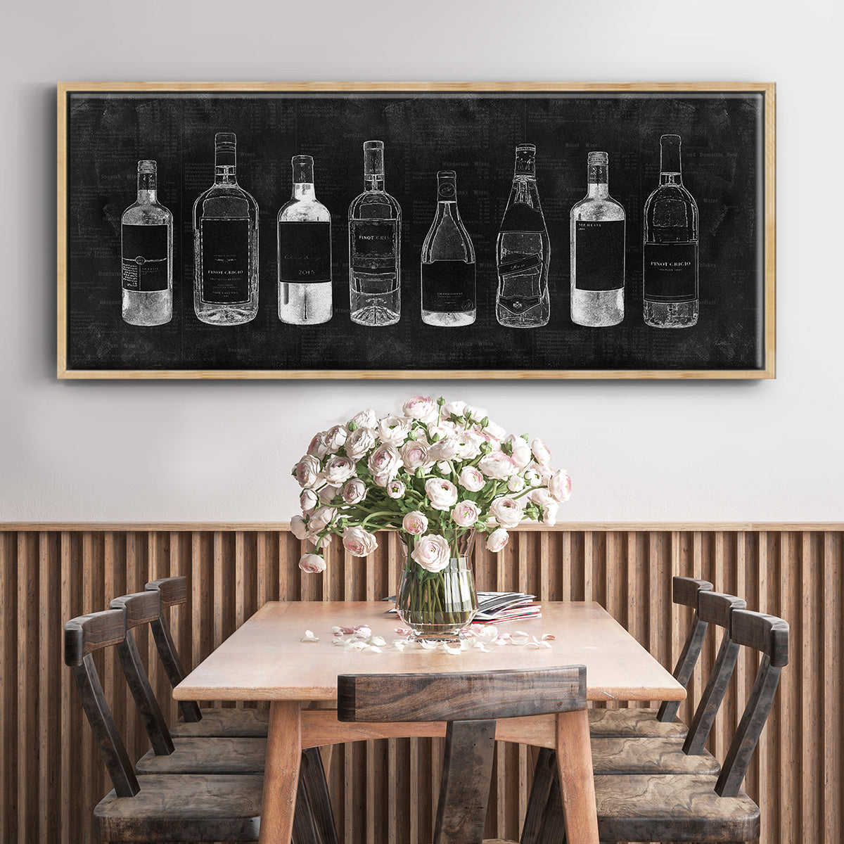 Wine Cellar - Floater Framed Canvas Print