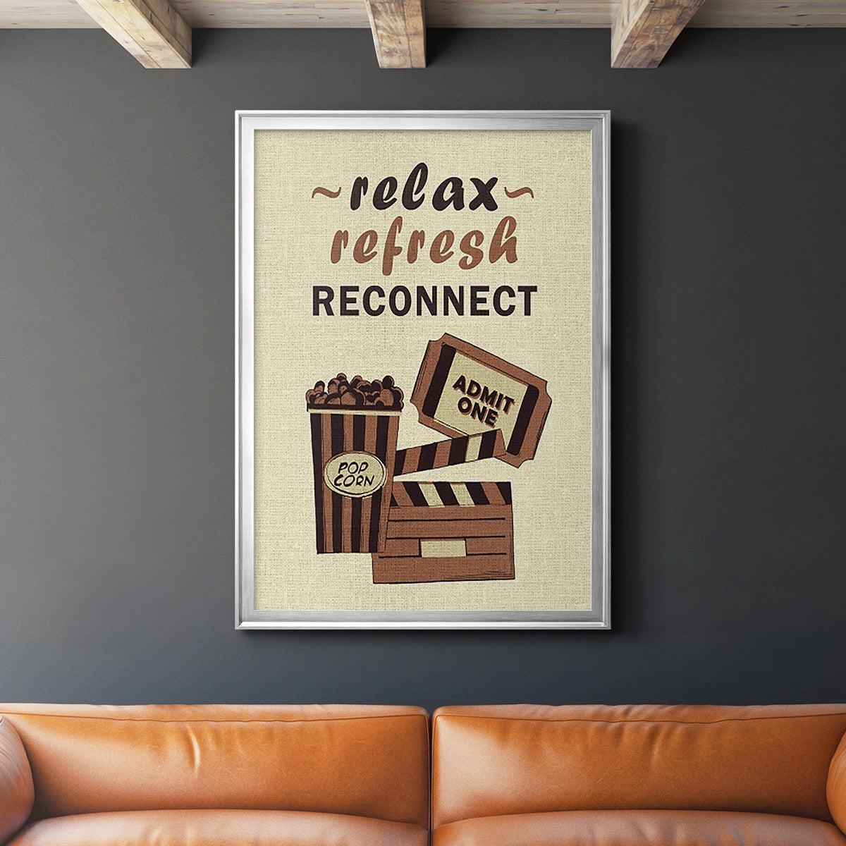 Movie Time IV - Modern Framed Canvas Print