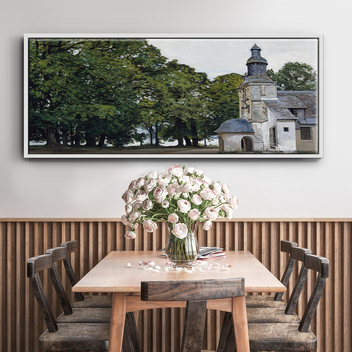 The Chapel Notre - Floater Framed Canvas Print