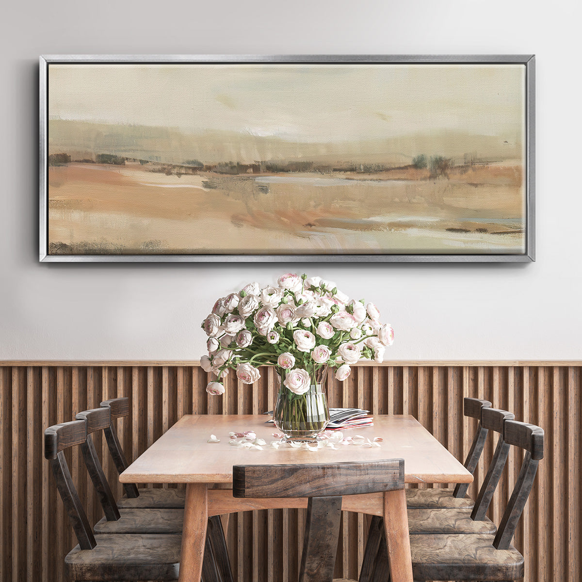 Earth Tone Landscape I - Floater Framed Canvas Print