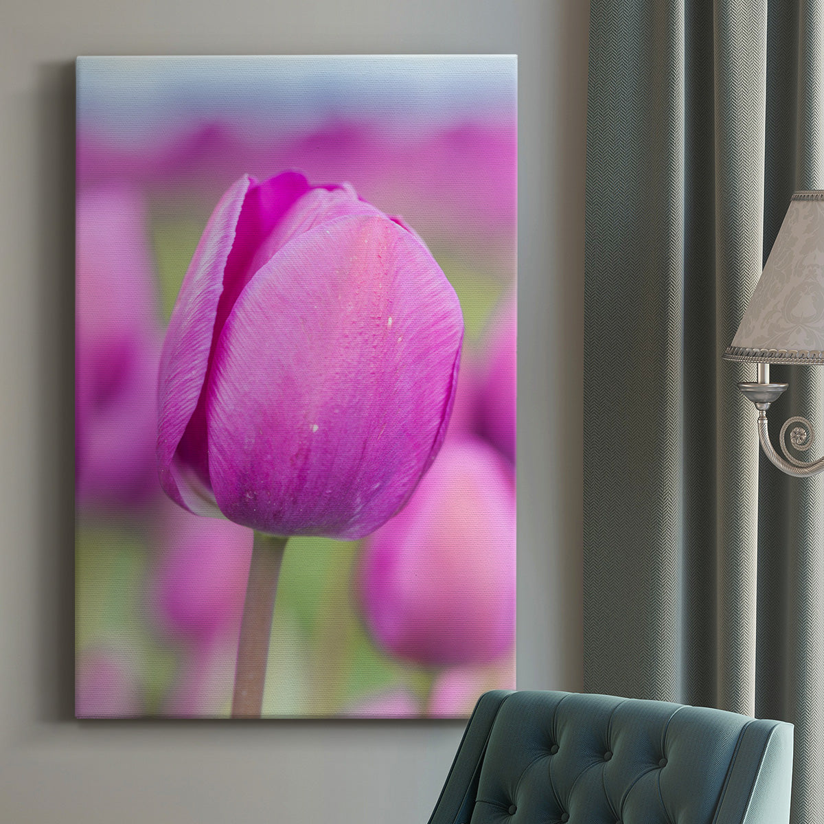 Magenta Stem - Canvas Art Print