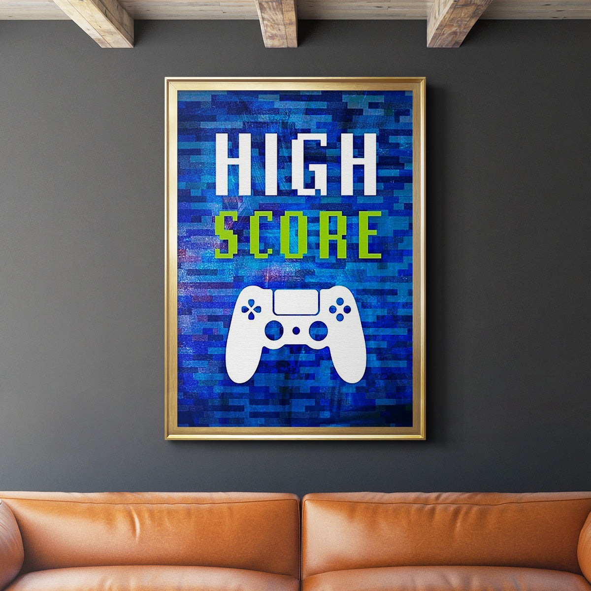 It's Game On I - Modern Framed Canvas Print