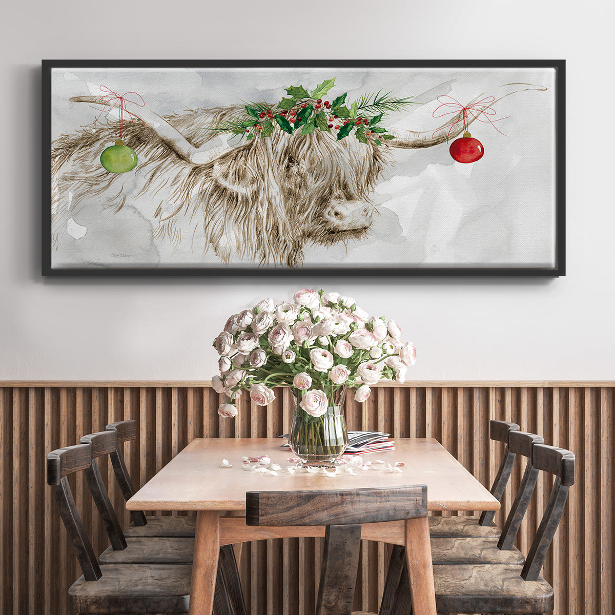 Highland Holidays - Floater Framed Canvas Print