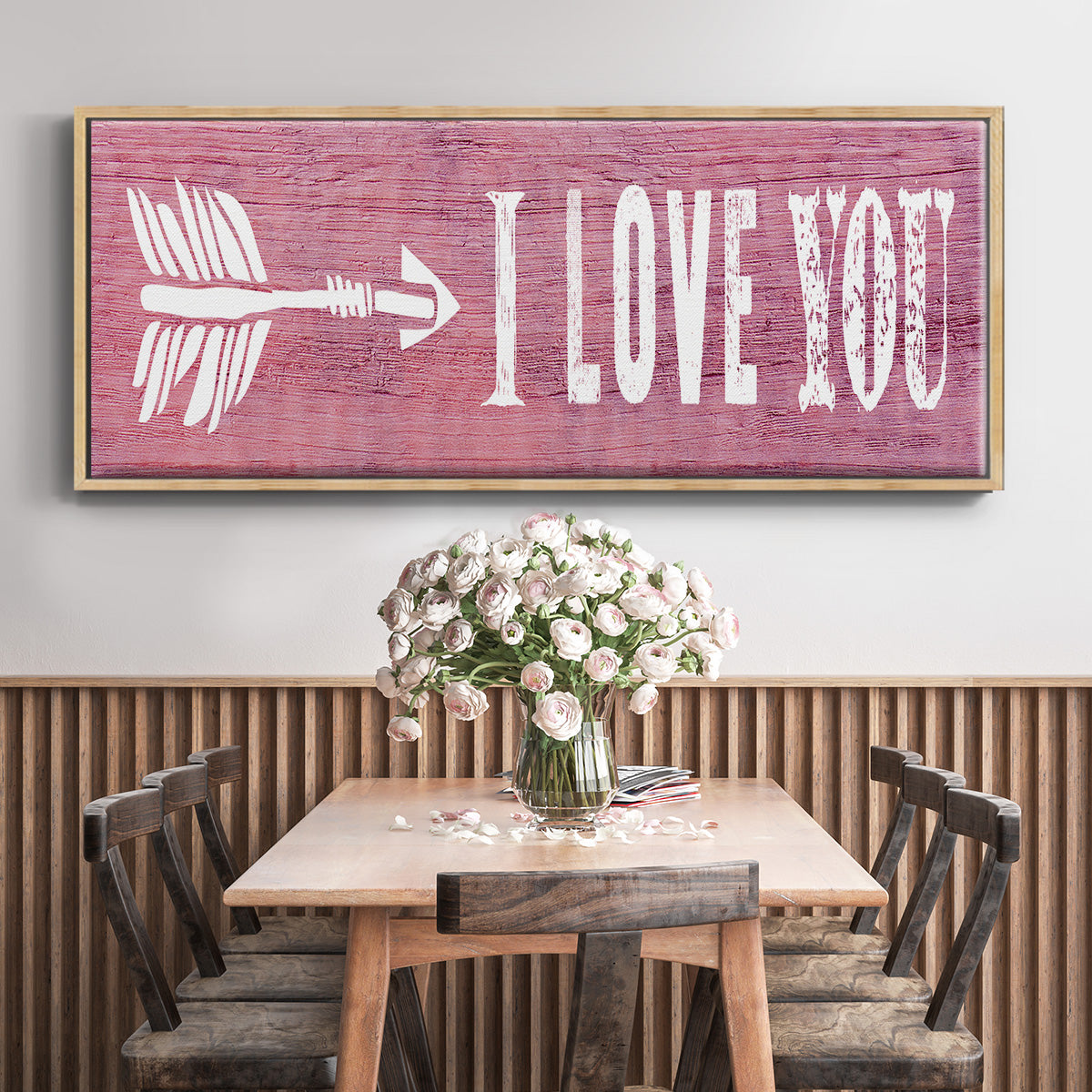 I Love You - Floater Framed Canvas Print