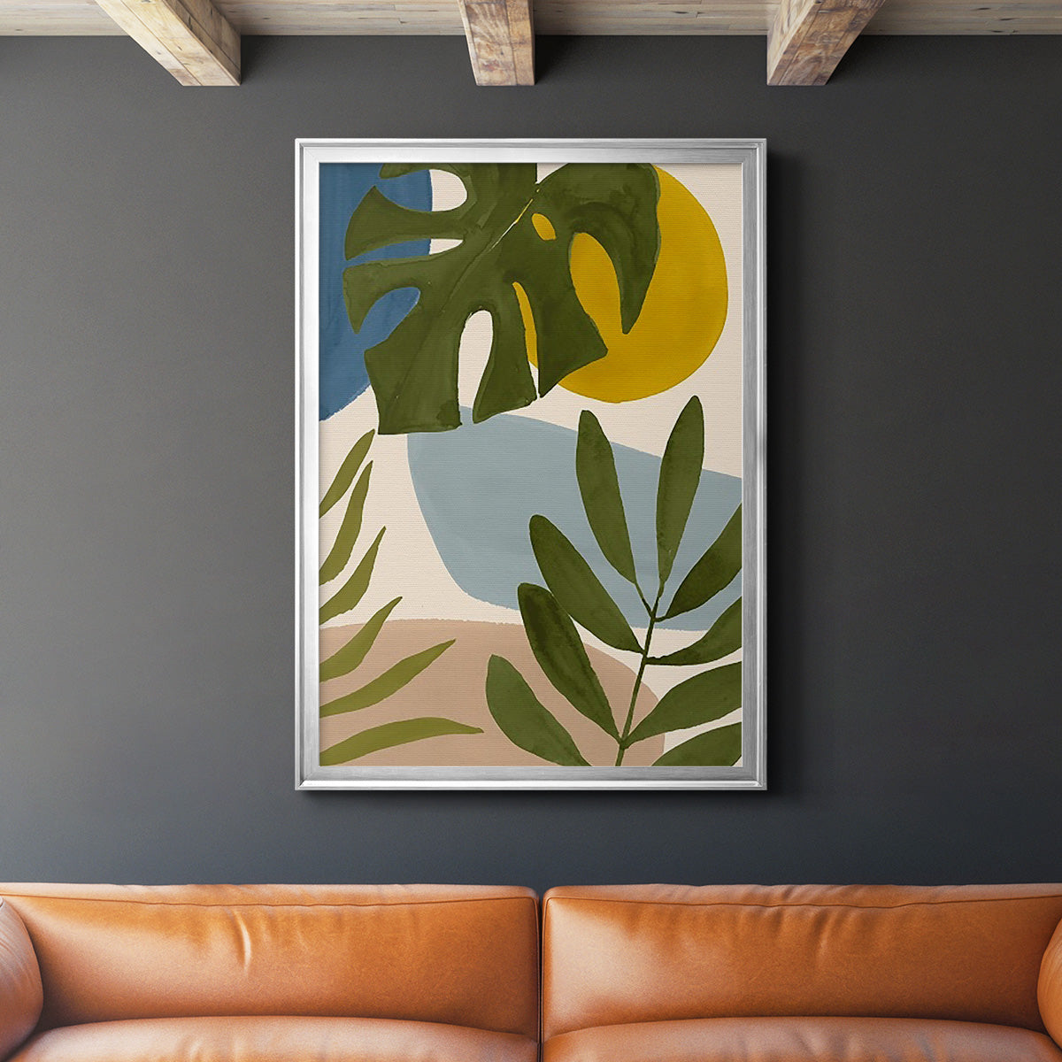 Tropica Tumble I - Modern Framed Canvas Print