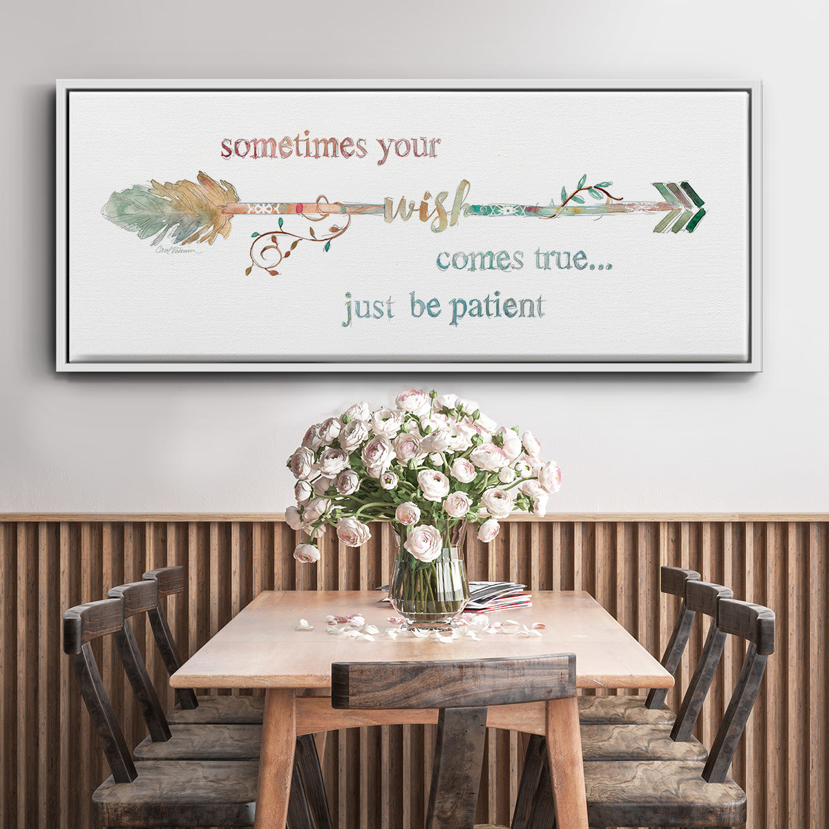 Wishing Arrow - Floater Framed Canvas Print