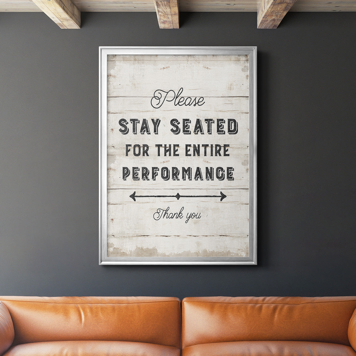Please Stay Seated - Modern Framed Canvas Print