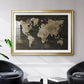 Safari World Map - Modern Framed Art Print