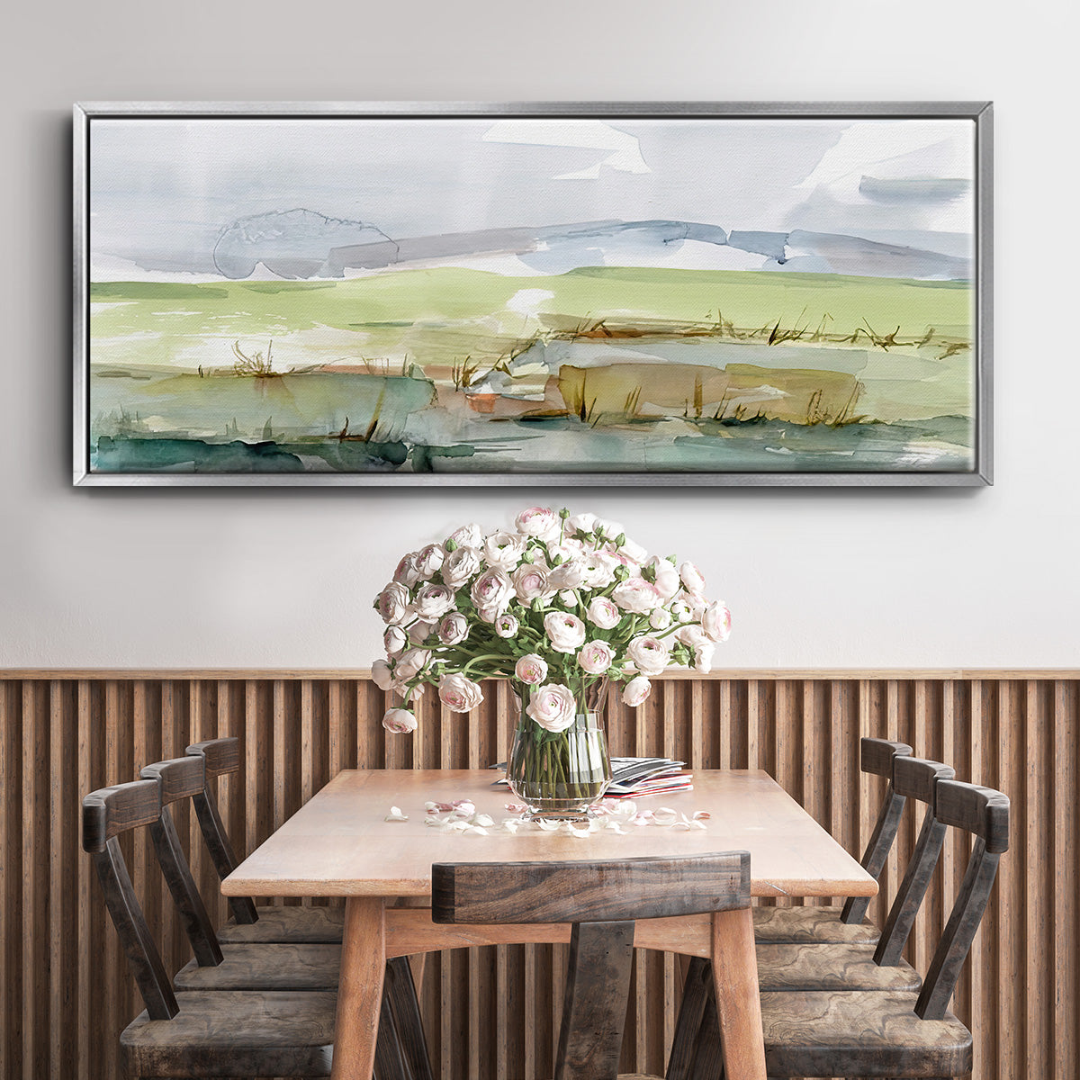 Pastel Inlet I - Floater Framed Canvas Print