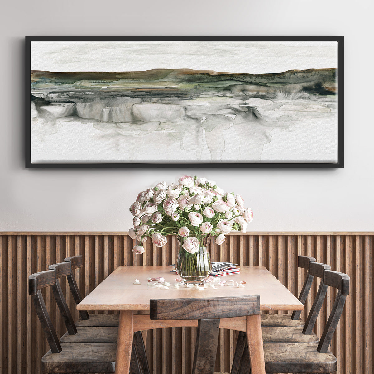 River Flow - Floater Framed Canvas Print