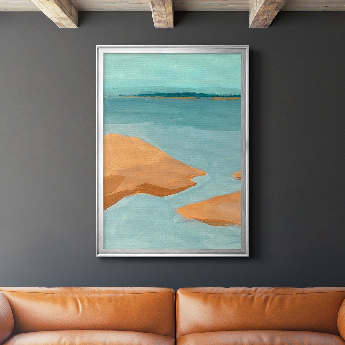 Out on the Sandbar IV - Modern Framed Canvas Print