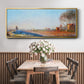 The Plain of Colombes, White Frost, 1873 - Floater Framed Canvas Print
