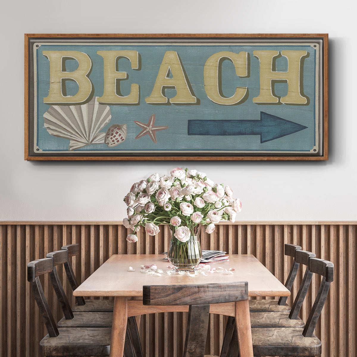 Shoreline Signs III - Floater Framed Canvas Print