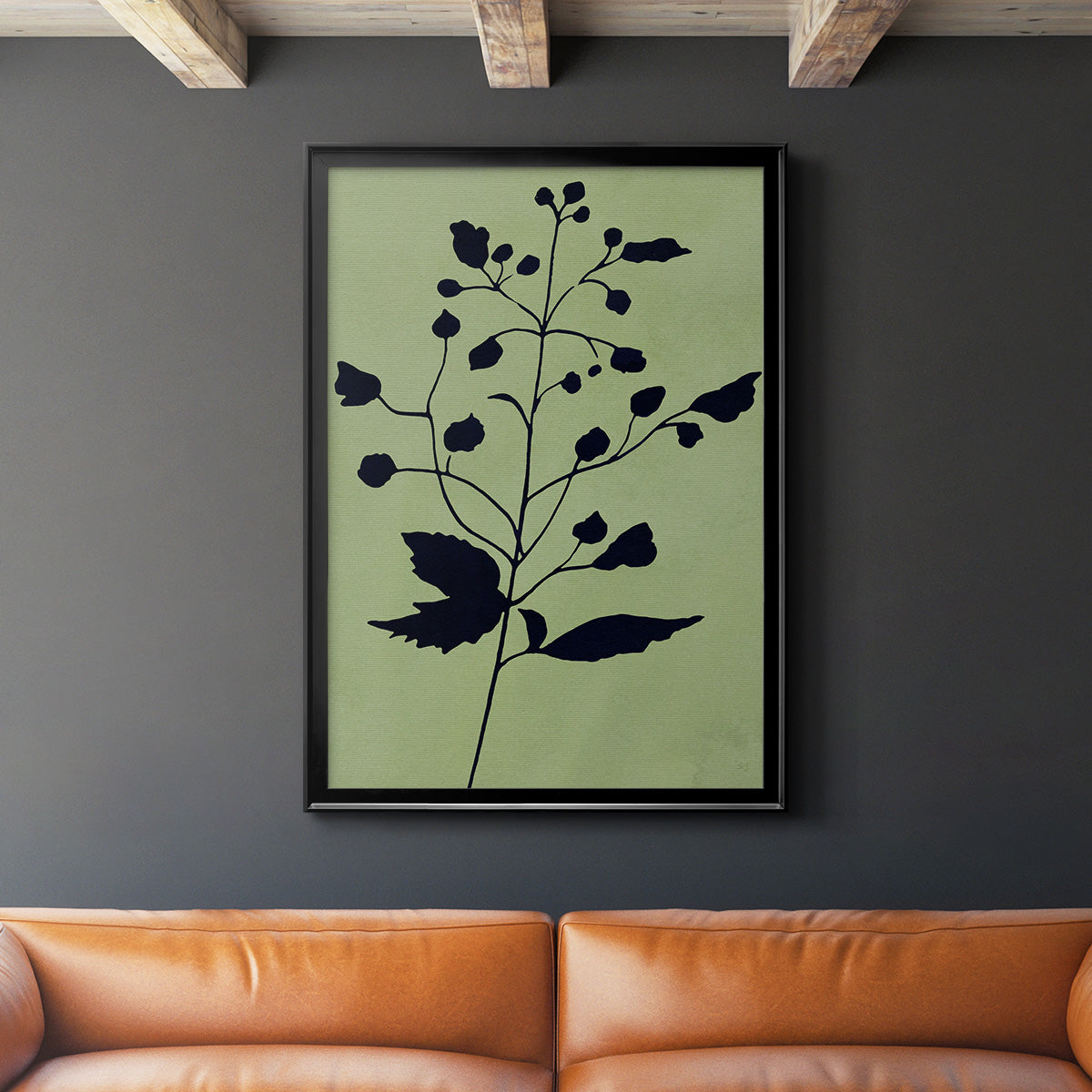Earthly Botanical II - Modern Framed Canvas Print