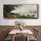 The Riverbank at Le Petit - Floater Framed Canvas Print