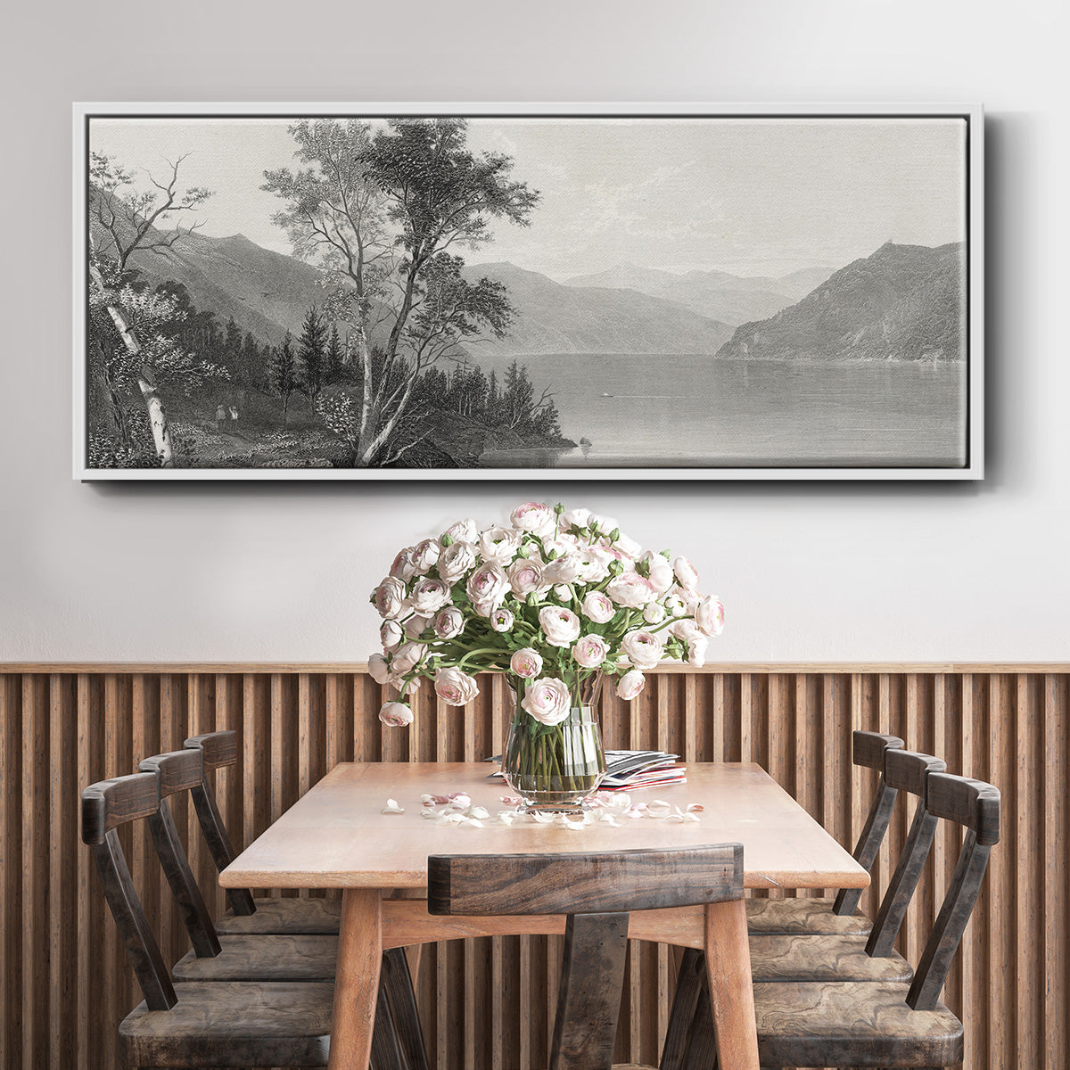 Lake George - Floater Framed Canvas Print