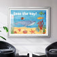 Cute Sea Creatures II - Modern Framed Art Print