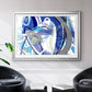 Blue Flow - Modern Framed Art Print