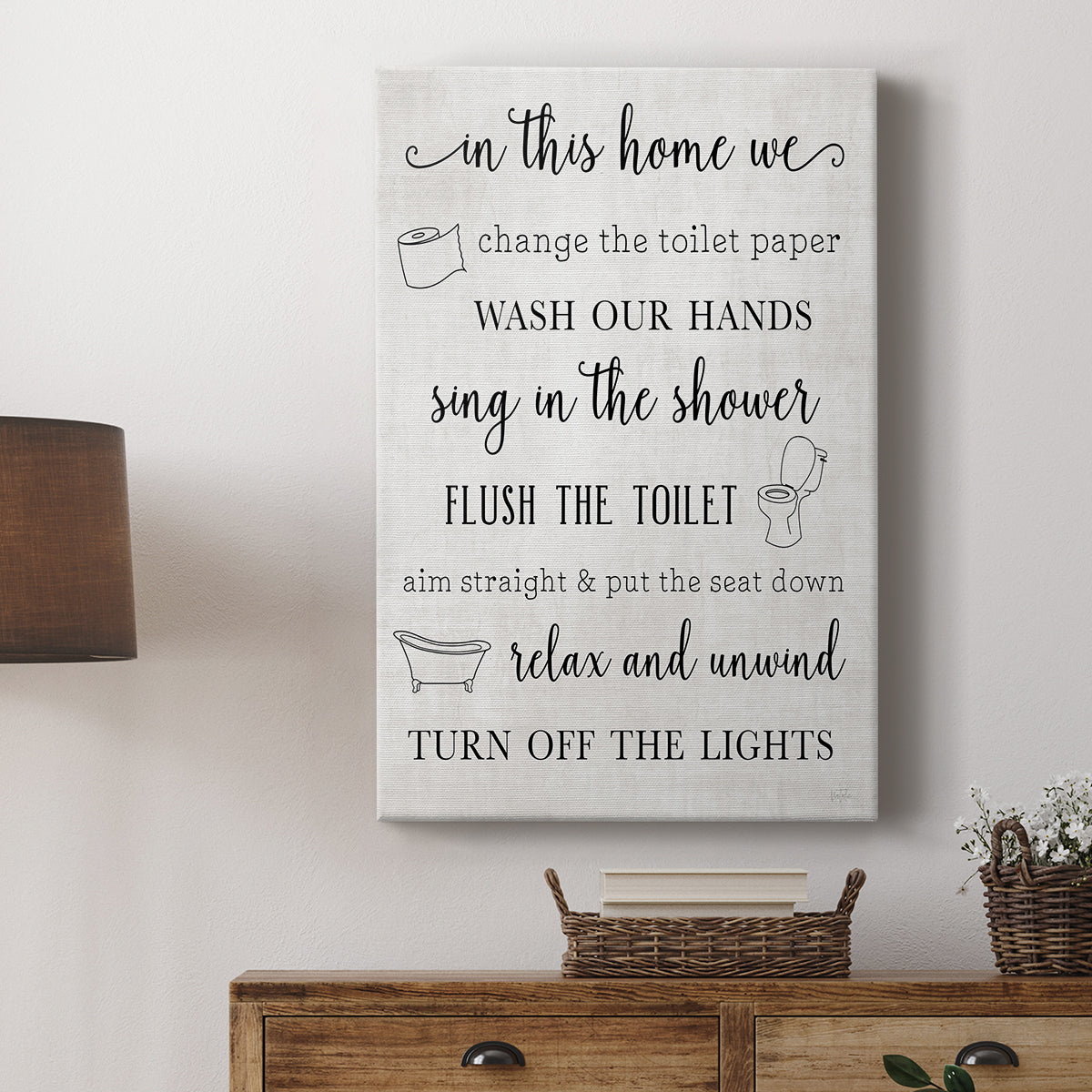 In This Bathroom - Canvas Art Print