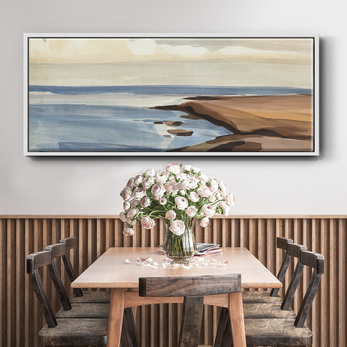Shore Days II - Floater Framed Canvas Print