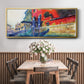 The Red House, 1908 - Floater Framed Canvas Print