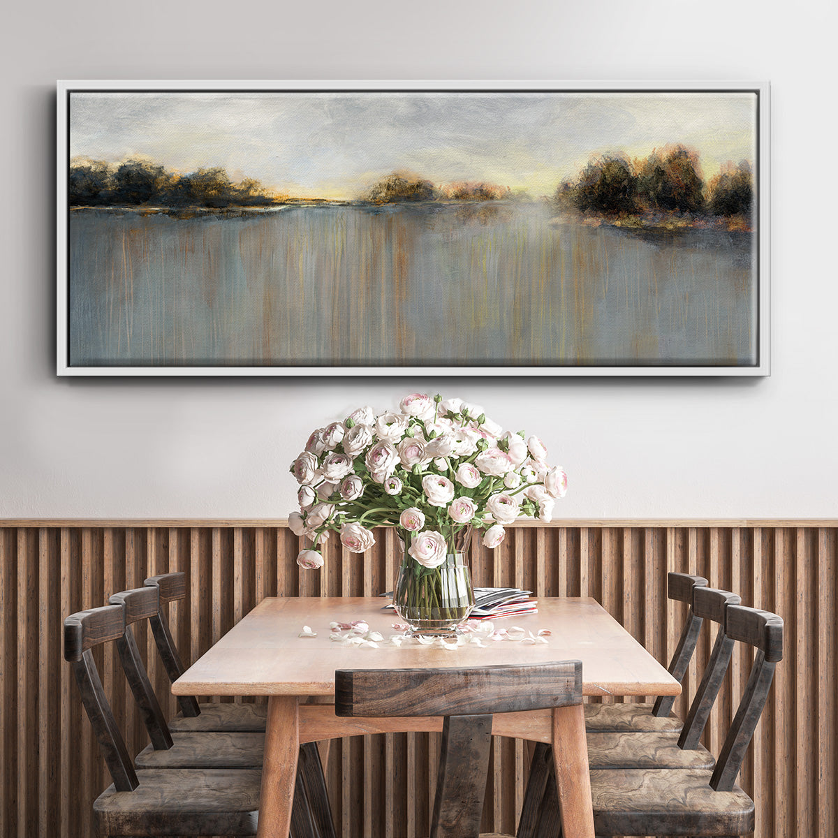 Rain at Dawn - Floater Framed Canvas Print