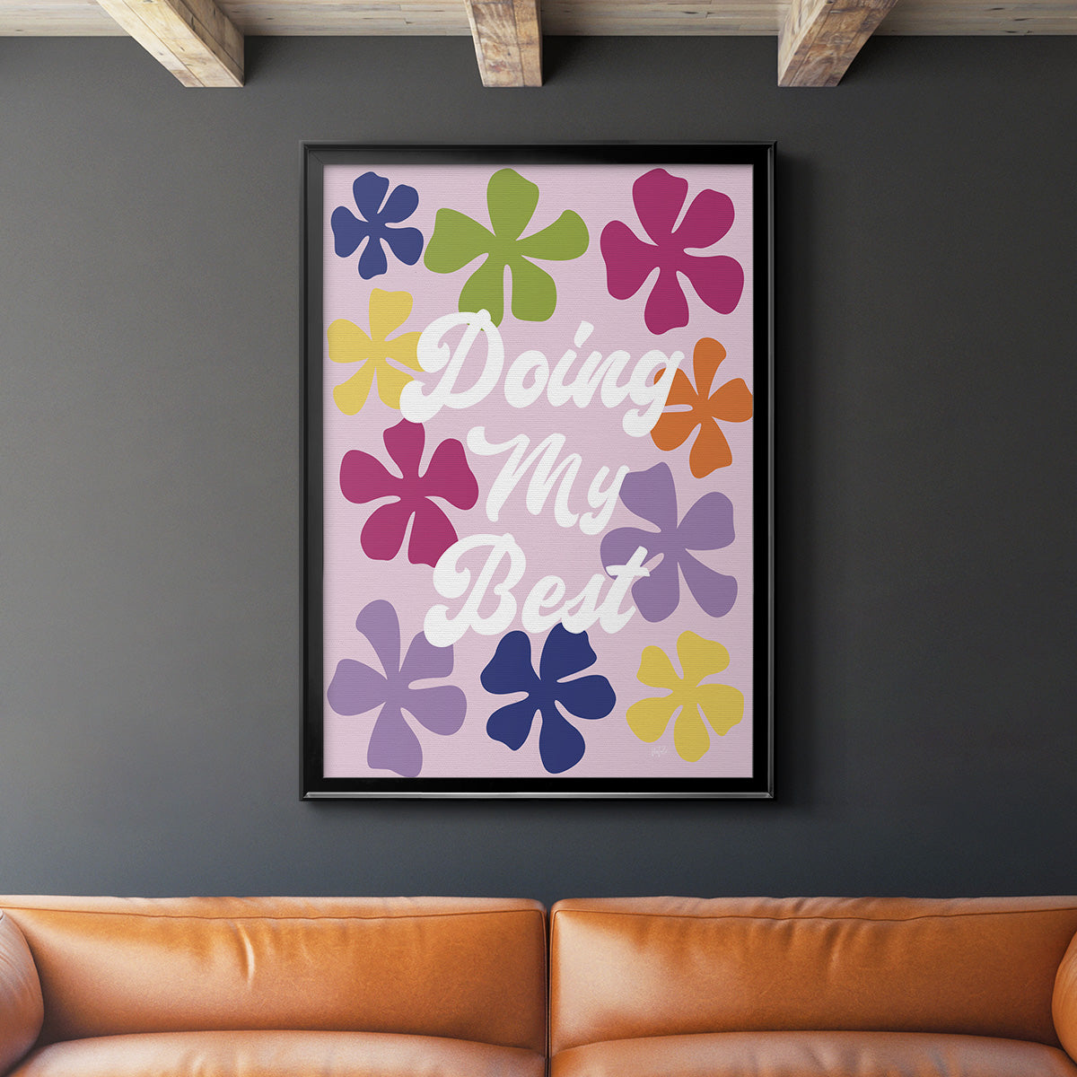 Doing My Best - Modern Framed Canvas Print