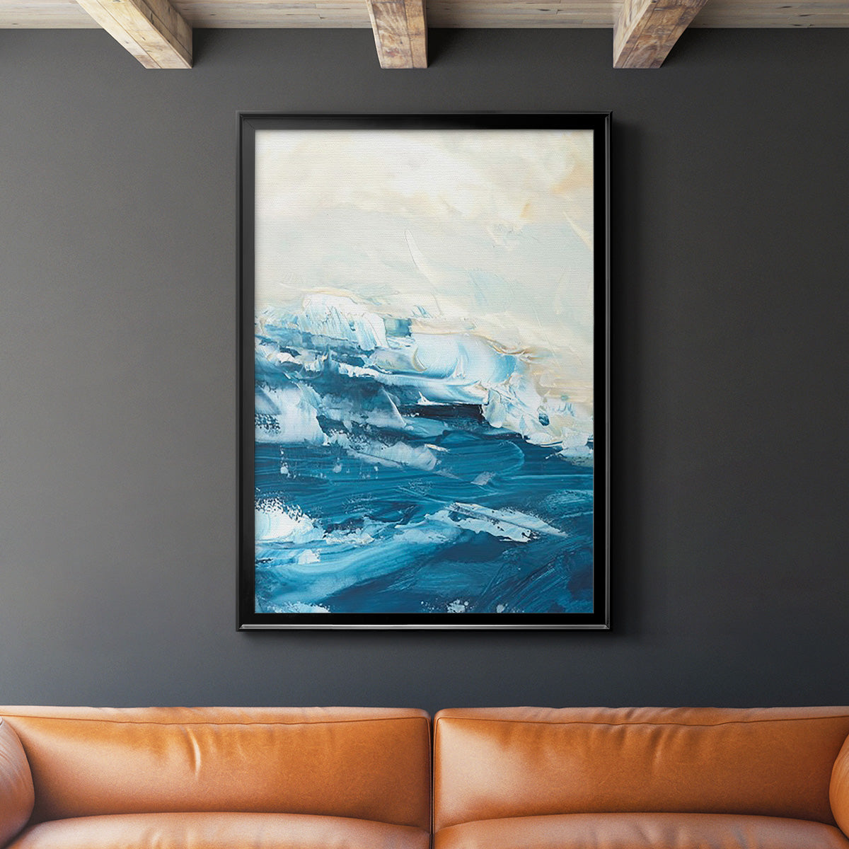 Wave after Wave I - Modern Framed Canvas Print