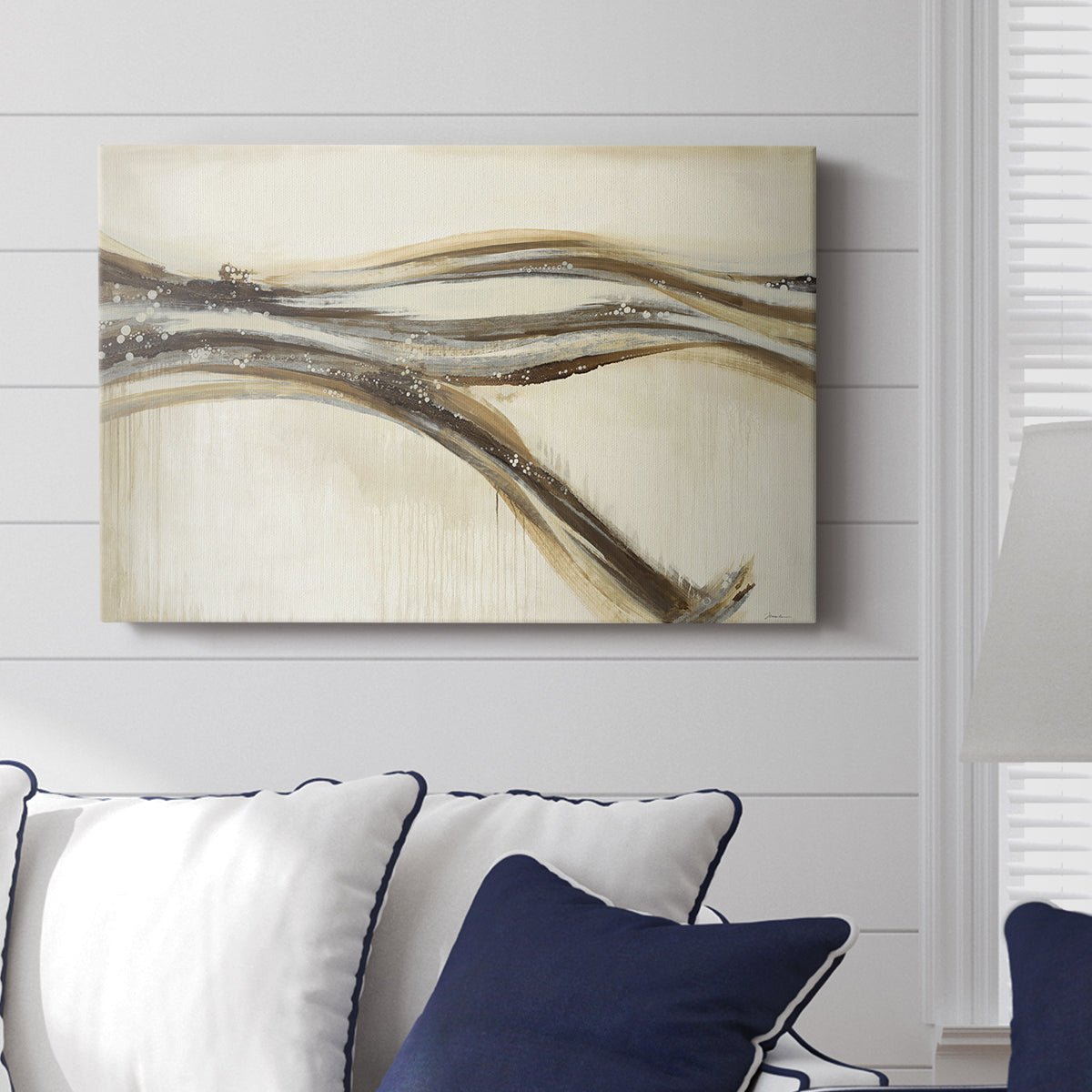 Catching a Metallic Wave - Canvas Art Print