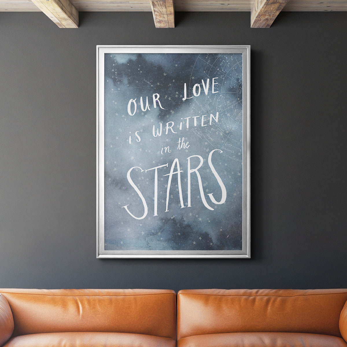 Celestial Love IV - Modern Framed Canvas Print