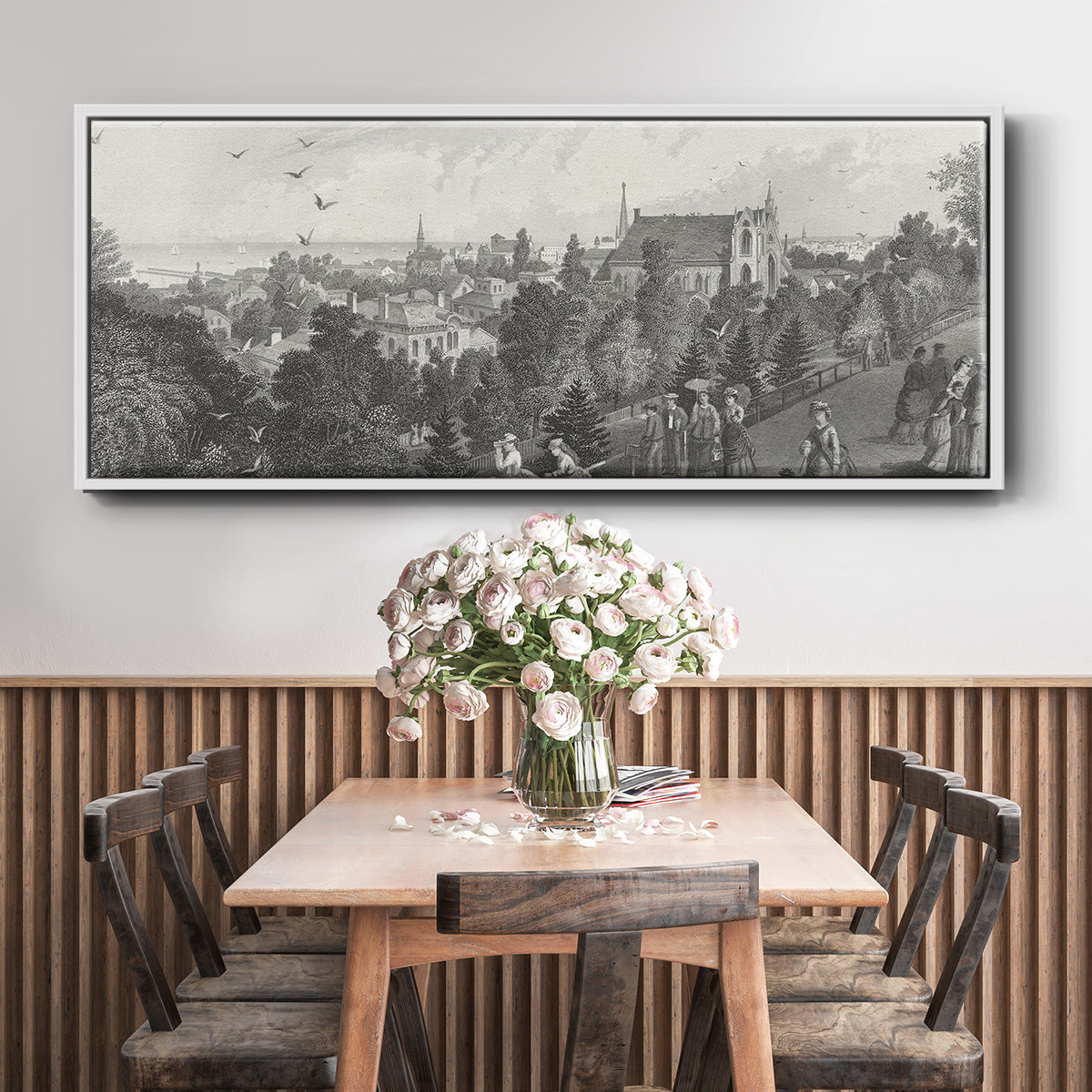 City of Cleveland - Floater Framed Canvas Print