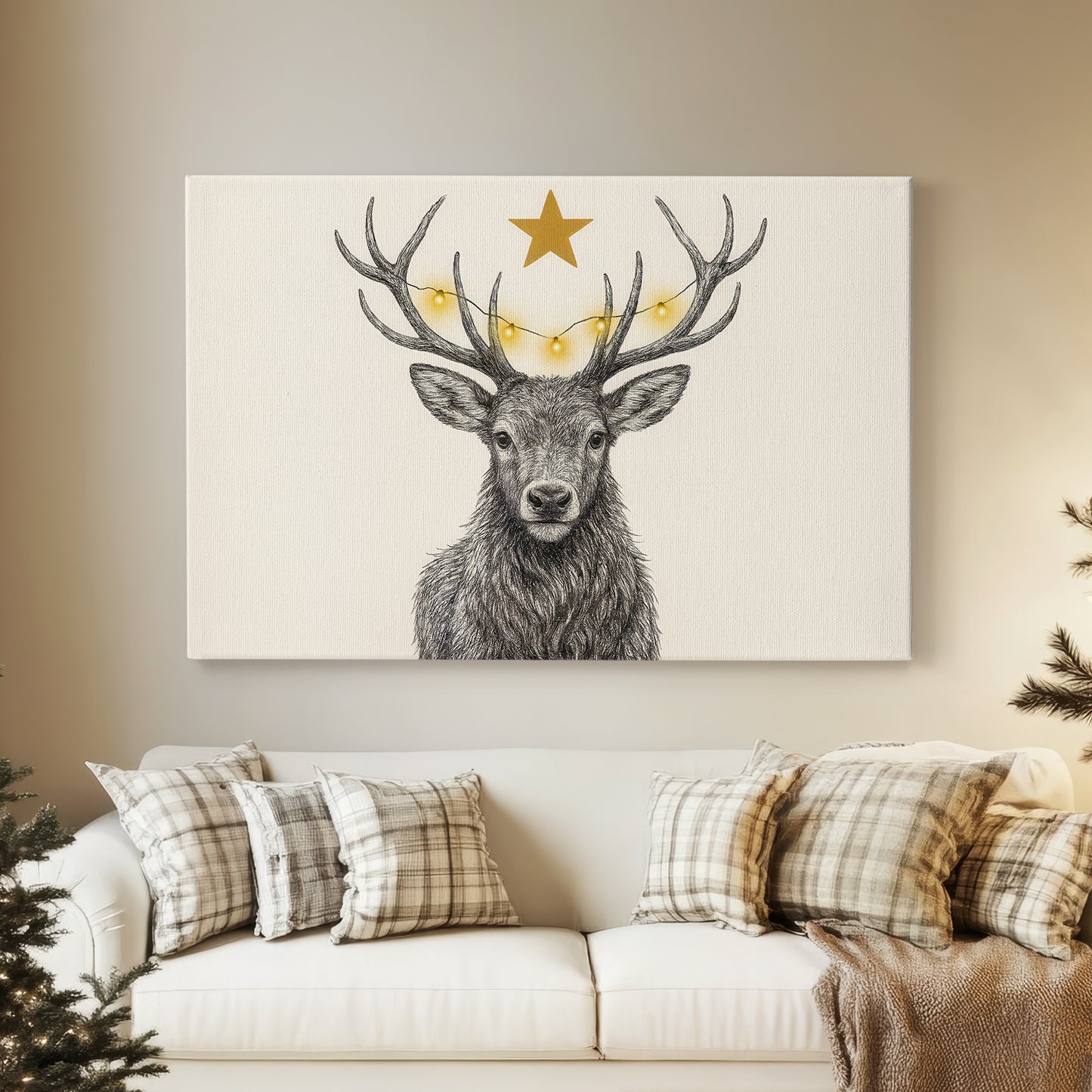 Pearled Wreath Whisper - Canvas Art Print