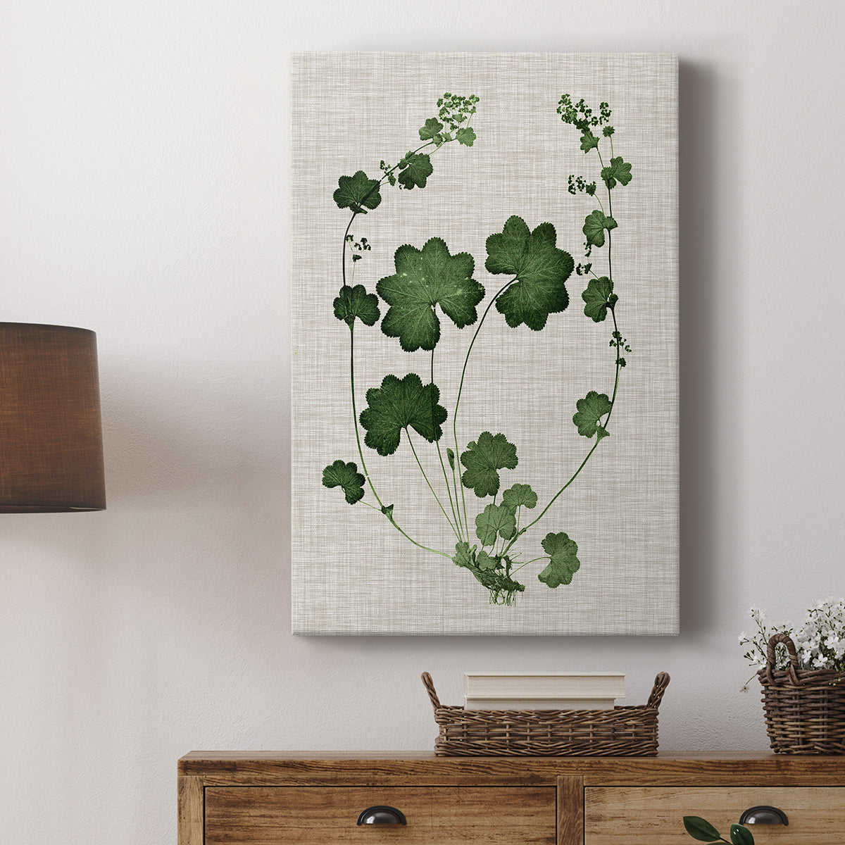 Forest Foliage on Linen II - Canvas Art Print