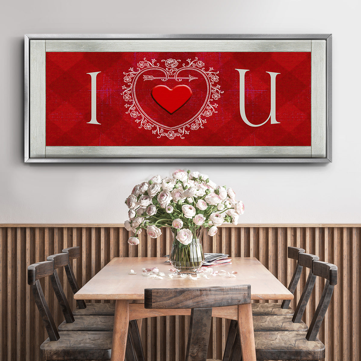 DIY Love Collection H - Floater Framed Canvas Print