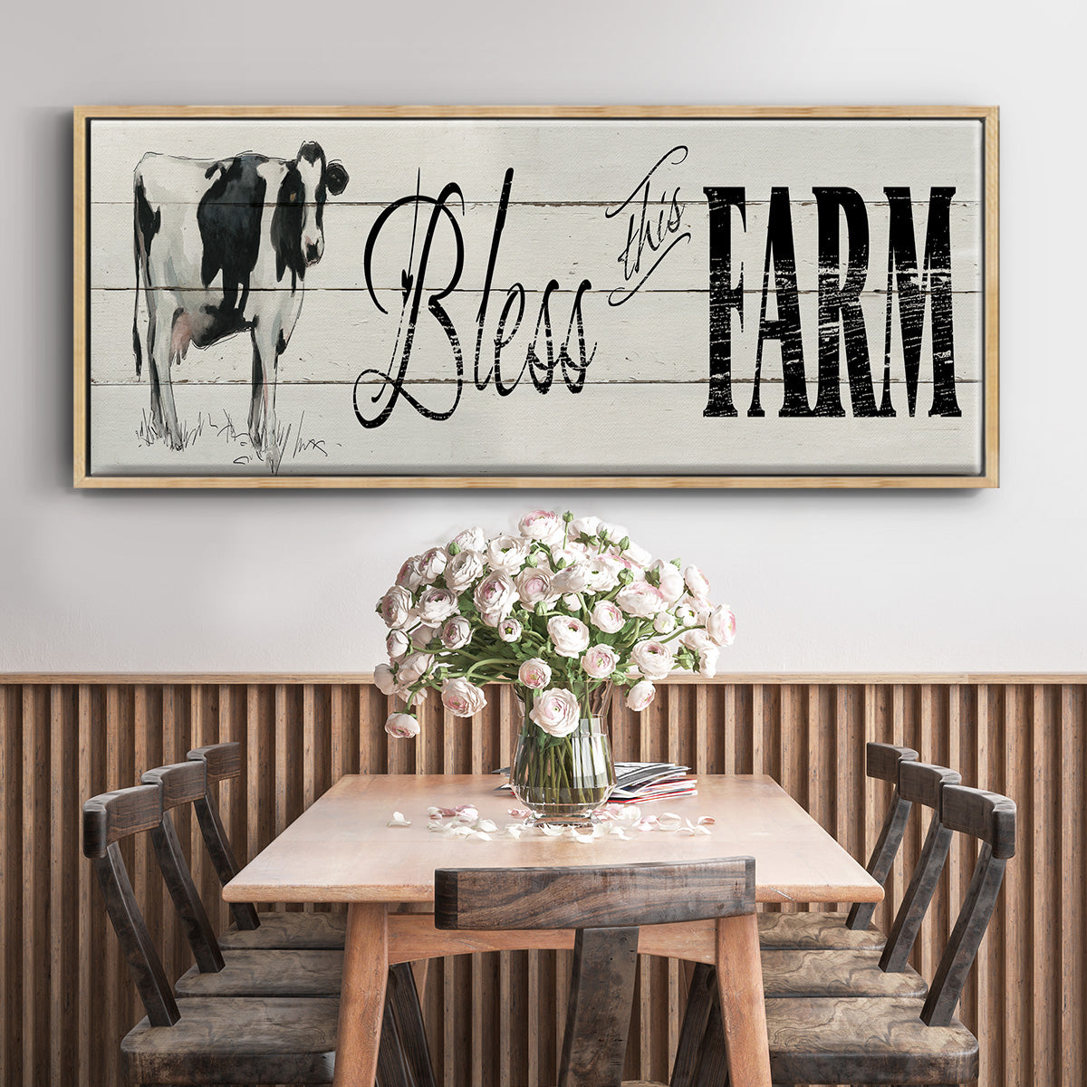 Bless This Farm - Floater Framed Canvas Print