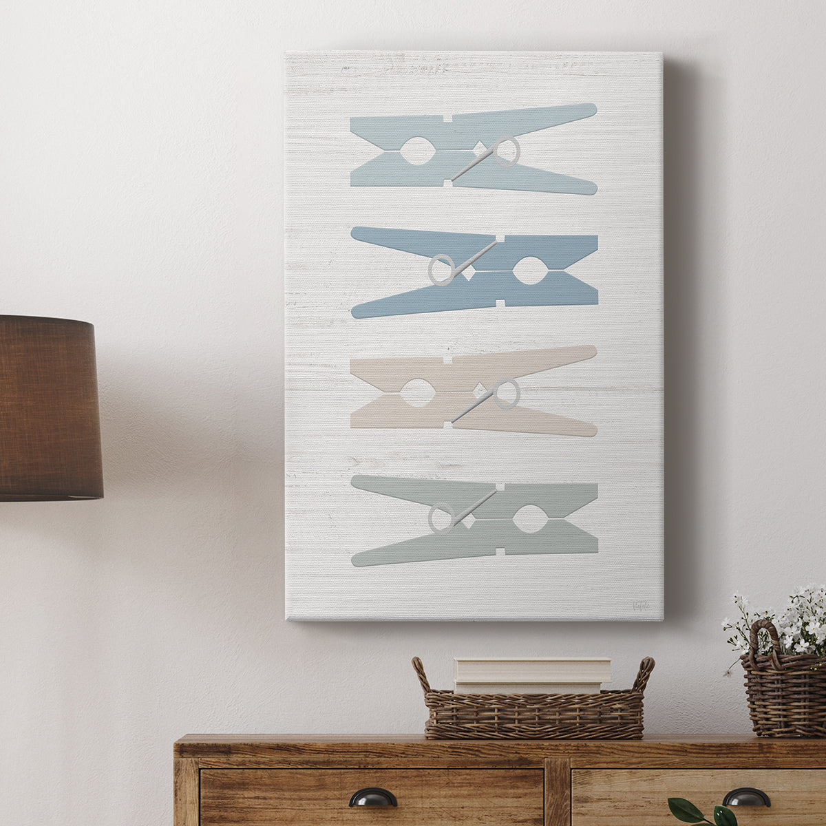 Laundry Pins - Canvas Art Print