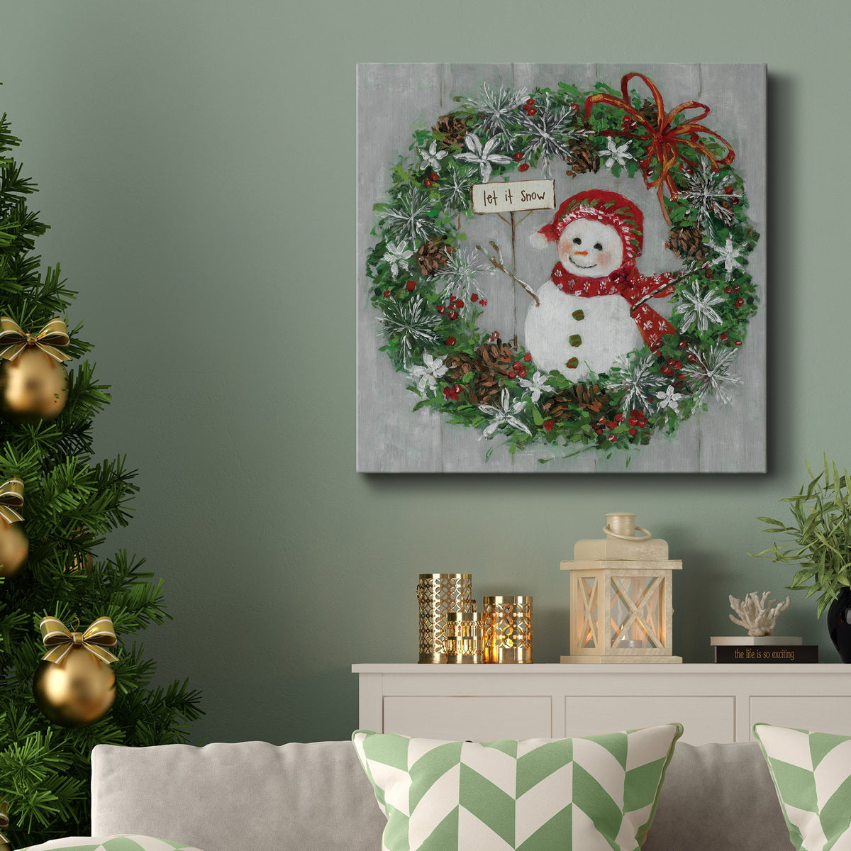 Mrs. Snowman-Premium Gallery Wrapped Canvas - Ready to Hang