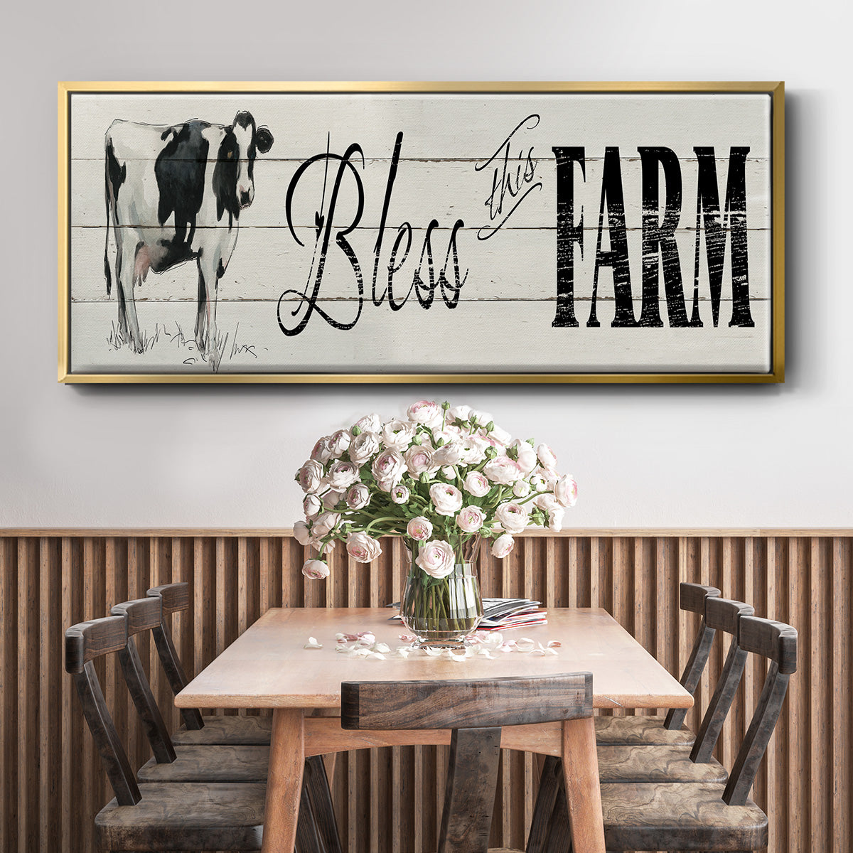 Bless This Farm - Floater Framed Canvas Print