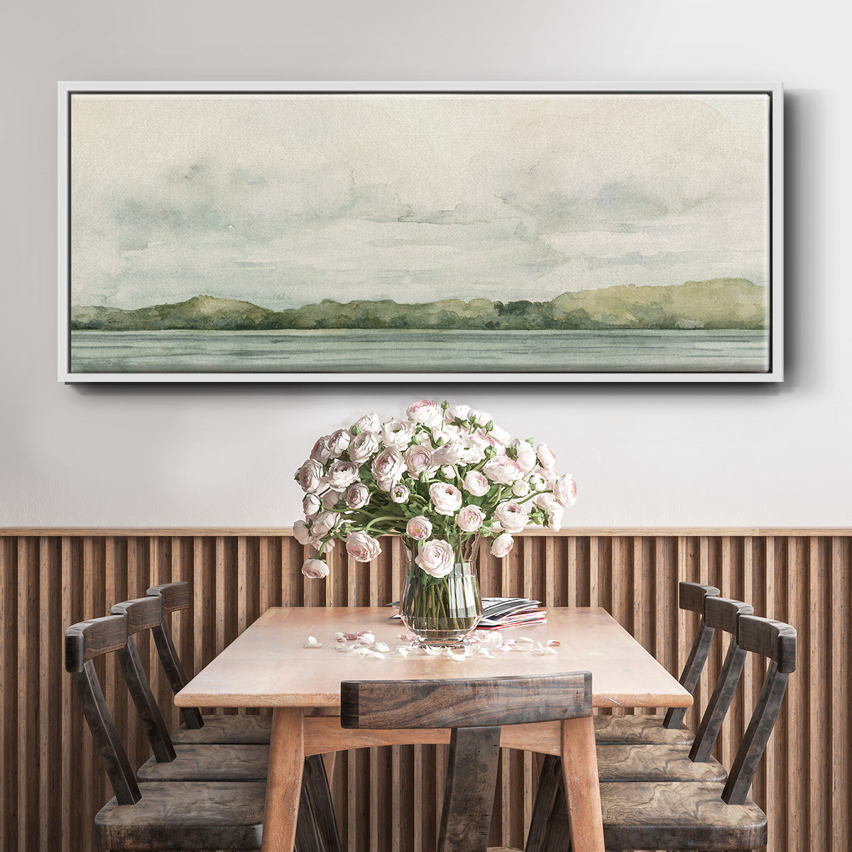 Riverside Views I - Floater Framed Canvas Print