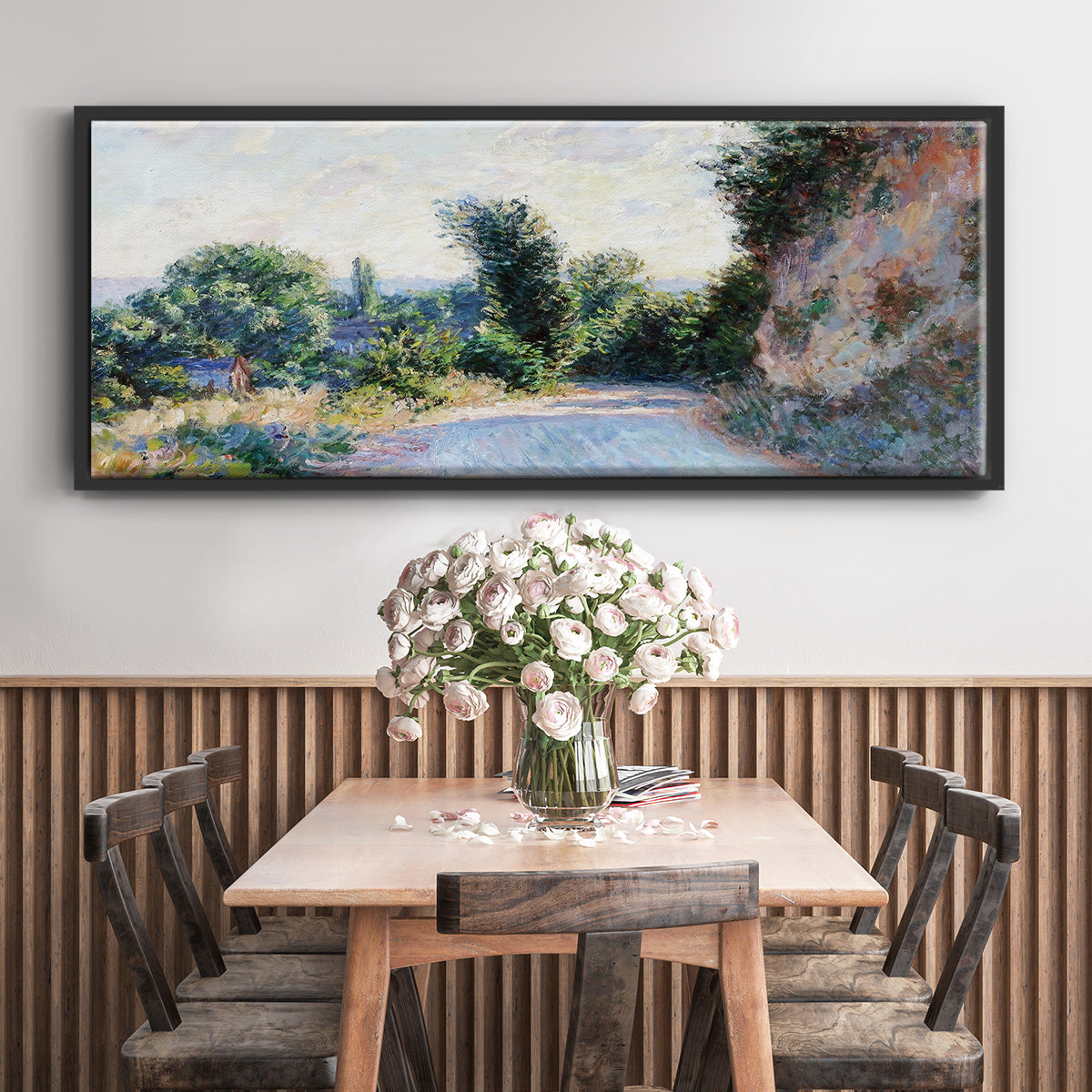Road Near Giverny, 1885 - Floater Framed Canvas Print